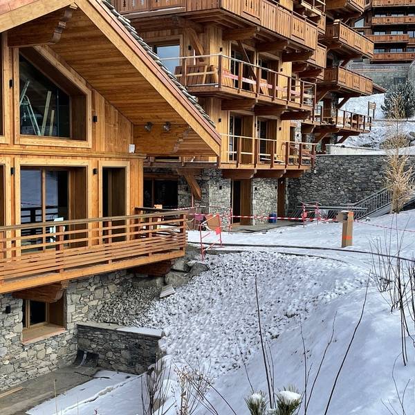 chalet en bois et pierre