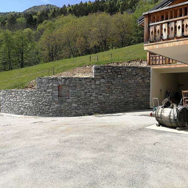 muret de coté chalet